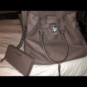 Michael Korea’s Gray Tote and Wallet